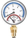 Termomanometr 80 mm 1/2" radialny 0-6 bar, 0-120°C TM80R z Ferro