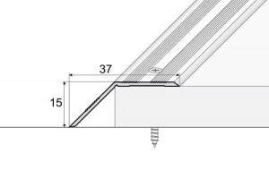 Listwa dylatacyjna A39 o długości 180cm SREBRO
