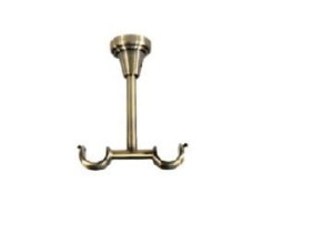 Wspornik karnisza sufitowy podwójny CHROM MAT fi 19 