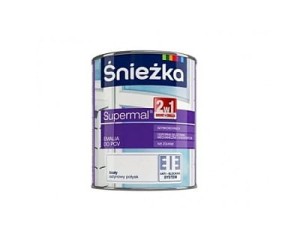 Śnieżka Supermal Emalia do PCV Biały Satynowy Połysk 0,75l