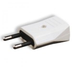 Wtyczka płaska biała 250 V