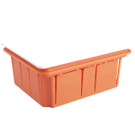 Puszka instalacyjna podtynkowa pomarańczowa 124x154